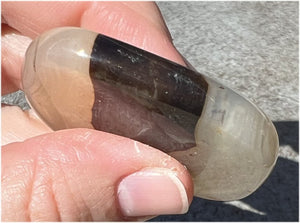 Beautifully Translucent AGATE Pocket / Palm Stone - Courage, Harmony