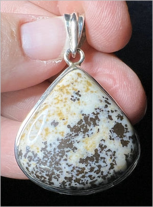 Sterling Silver DOLOMITE Crystal Pendant with Dendritic inclusions - with Synergy 9+ years