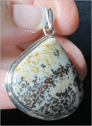 Sterling Silver DOLOMITE Crystal Pendant with Dendritic inclusions