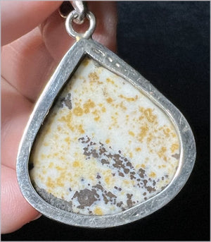 Sterling Silver DOLOMITE Crystal Pendant with Dendritic inclusions - with Synergy 9+ years