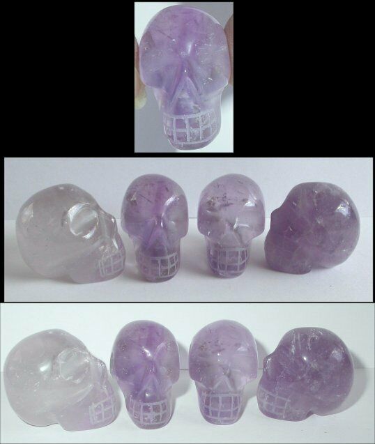 Brazilian AMETHYST Pocket Sized Crystal Skull - Divine Guidance!