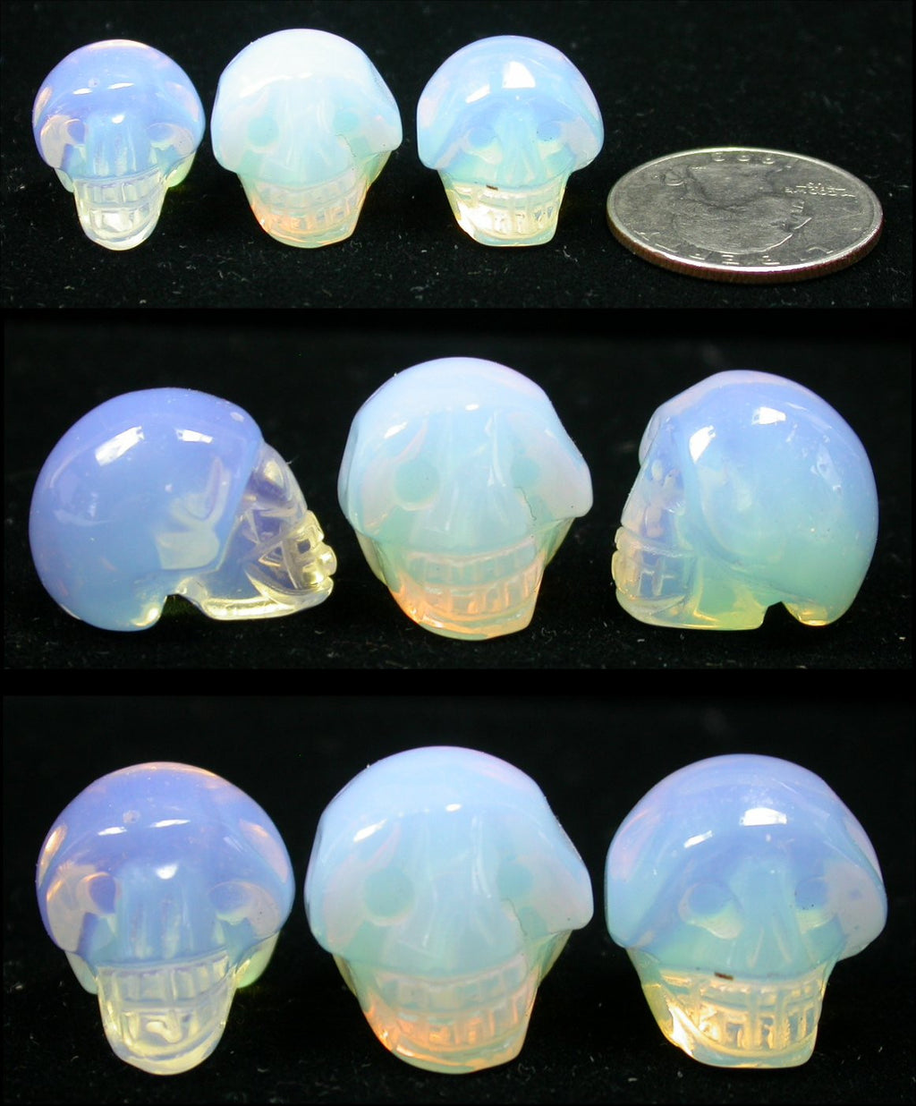 OPALITE Pocket Sized Crystal Skull - Remove Energy Blockages!