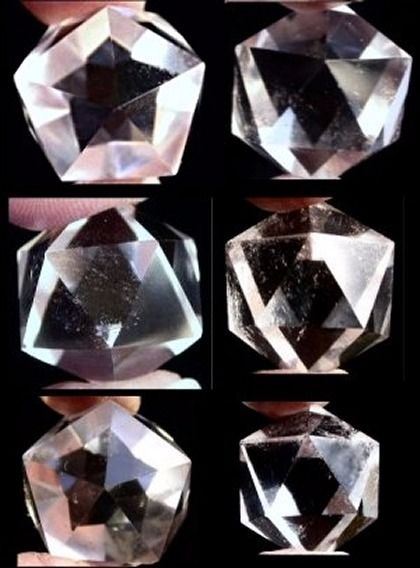 1 Small Brazilian Quartz Crystal ICOSAHEDRON - Sacred Geometry!