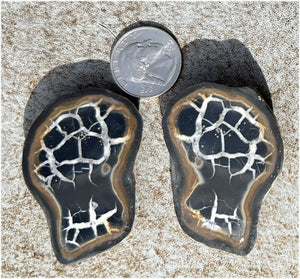 Moroccan Septarian Nodule Pair - Communication with Mother Earth