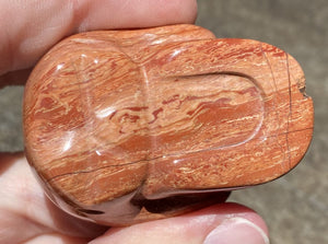 Red Spiral Jasper CRYSTAL SKULL w/ Groovy Psychedelic patterns