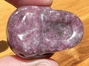 Small LEPIDOLITE Crystal Skull - AKA Lavenderine - Relaxation, Optimism