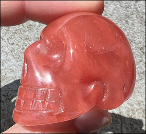 Strawberry Quartz CRYSTAL SKULL - Stimulate Heart Chakra, Grounding