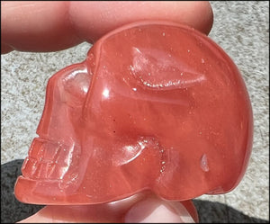 Strawberry Quartz CRYSTAL SKULL - Stimulate Heart Chakra, Grounding