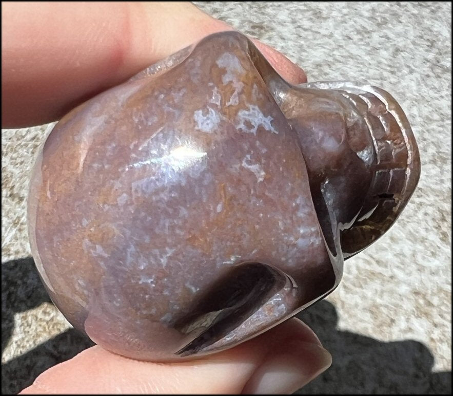 Small RAINBOW JASPER Crystal Skull - Tranquility, Third Chakra