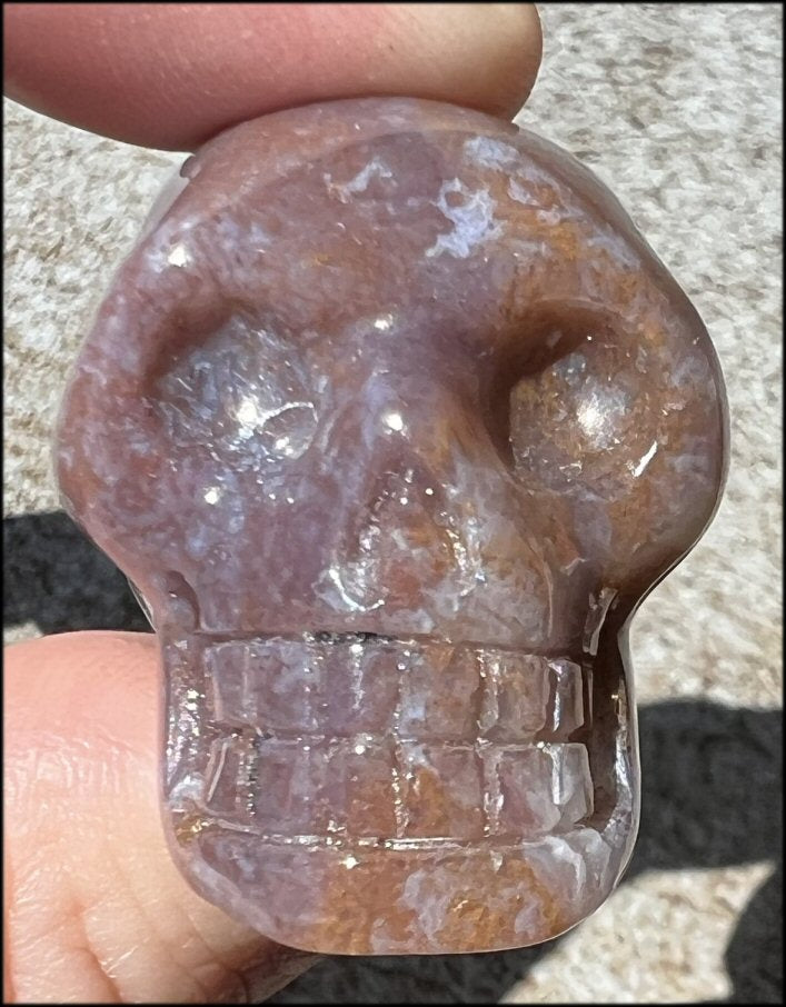 Small RAINBOW JASPER Crystal Skull - Tranquility, Third Chakra