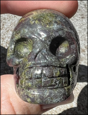 Dragon's Blood Jasper CRYSTAL SKULL - Enhance emotional + Spiritual Growth