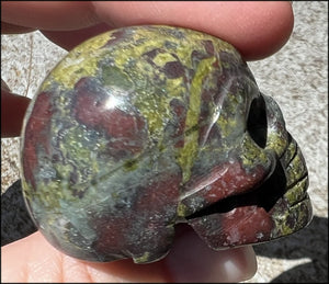 Dragon's Blood Jasper CRYSTAL SKULL - Enhance emotional + Spiritual Growth