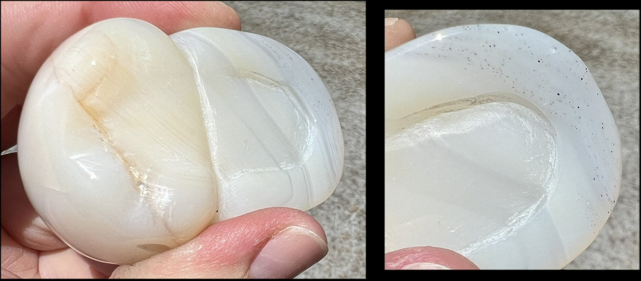 Dendritic Agate CRYSTAL SKULL with Bi-colored Dendritic inclusions