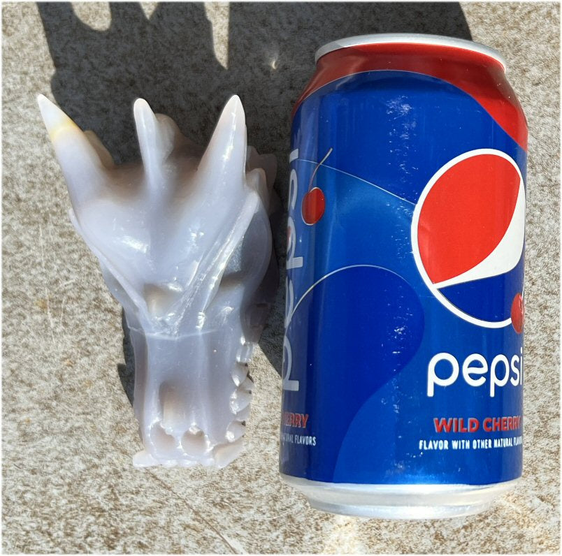XL Agate DRAGON Crystal Skull - Vitality, Protection