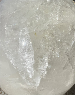 LifeSize Himalayan Quartz Crystal Skull with Multi-Colored Hematite, Lovely Rainbows