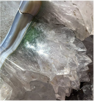 Huge AMETHYST GEODE Crystal Skull with Chlorite, Hematite, Dendritic inclusions, AMAZING Vugs - 20lbs+