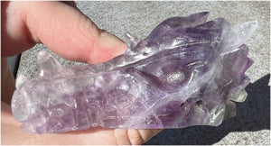 Fluorite DRAGON Crystal Skull - Great for meditation!