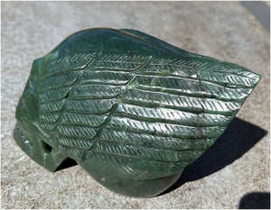 ~NEW!~ Nephrite Jade Winged VOYAGER Crystal Skull - Heart Chakra, Serenity