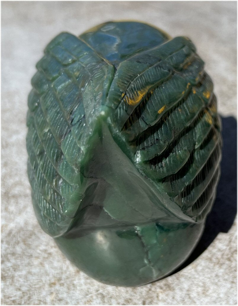 ~NEW!~ Nephrite Jade Winged VOYAGER Crystal Skull - Heart Chakra, Serenity