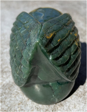 ~NEW!~ Nephrite Jade Winged VOYAGER Crystal Skull - Heart Chakra, Serenity