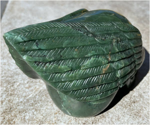 ~NEW!~ Nephrite Jade Winged VOYAGER Crystal Skull - Heart Chakra, Serenity