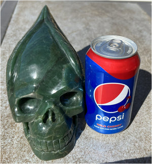 ~NEW!~ Nephrite Jade Winged VOYAGER Crystal Skull - Heart Chakra, Serenity