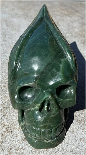 ~NEW!~ Nephrite Jade Winged VOYAGER Crystal Skull - Heart Chakra, Serenity