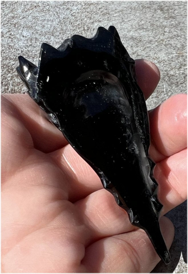 Black Obsidian PHOENIX Crystal Skull - Protection, Remove negativity - Scorpio!