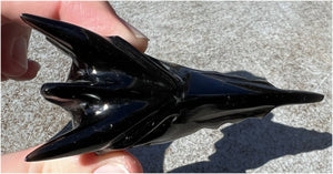 Black Obsidian PHOENIX Crystal Skull - Protection, Remove negativity - Scorpio!