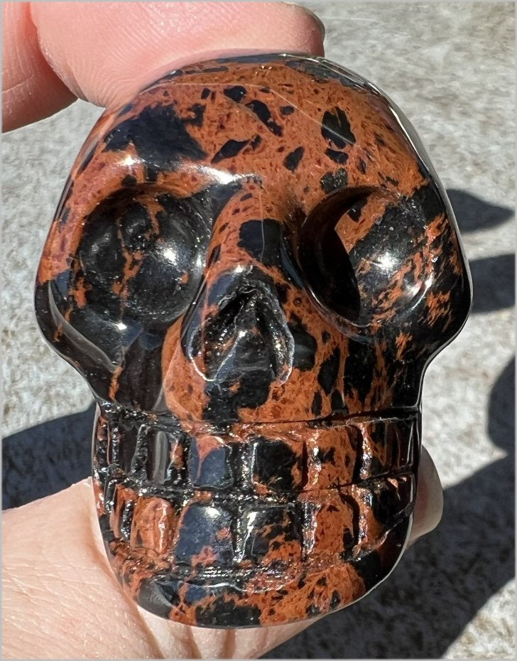 Mahogany Obsidian CRYSTAL SKULL - Eliminate negativity and blocks