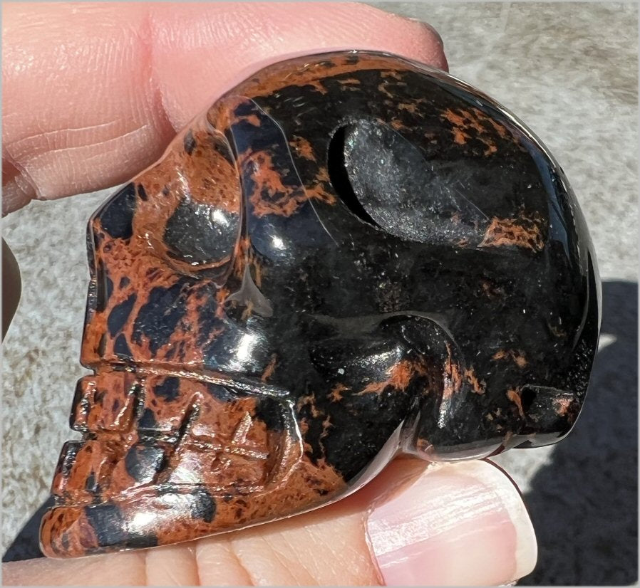 Mahogany Obsidian CRYSTAL SKULL - Eliminate negativity and blocks