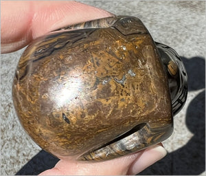 Stromatolite Fossil Stone CRYSTAL SKULL - Open to change, Root Chakra