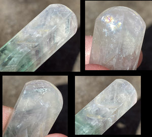 Fluorite Crystal Mini-Wand with Shimmery Rainbows