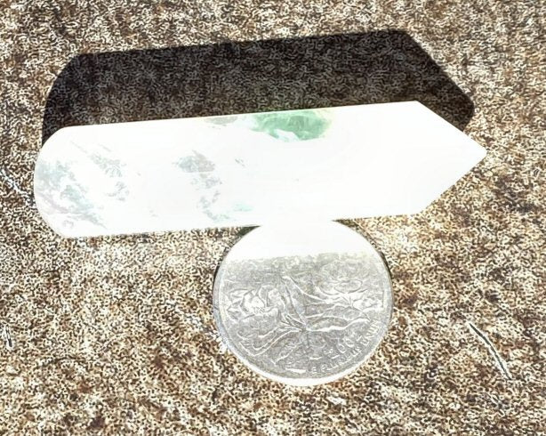 Fluorite Crystal Mini-Wand with Shimmery Rainbows