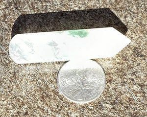 Fluorite Crystal Mini-Wand with Shimmery Rainbows