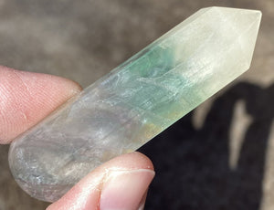 Fluorite Crystal Mini-Wand with Shimmery Rainbows