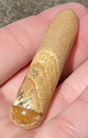 Picture Rock Jasper Massage Wand / Mini-Wand - Harmony, Positive energy flow
