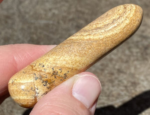 Picture Rock Jasper Massage Wand / Mini-Wand - Harmony, Positive energy flow