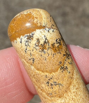 Picture Rock Jasper Massage Wand / Mini-Wand - Harmony, Positive energy flow